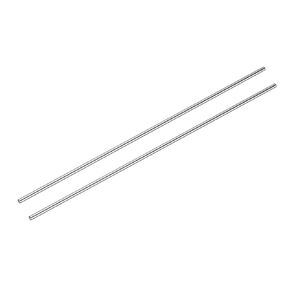 uxcell 2 Pcs Linear Motion Rod Shaft Guide 6mm x 450mm (0.236" x 17.72") Case Hardened Steel Chrome Plated, Metric Linear Rail Rod for 3D Printer, CNC Machine