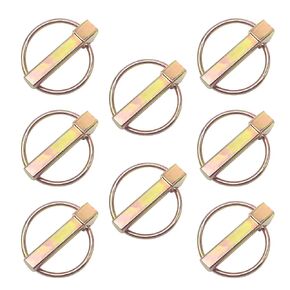 8Pcs 7/16" Lynch Pin Assortment Kit Tractor Pins Linch Pins 3 Point Hitch Pins for Farm Tractors Trailers Trucks Lawn Mowers M-128-8 PCS