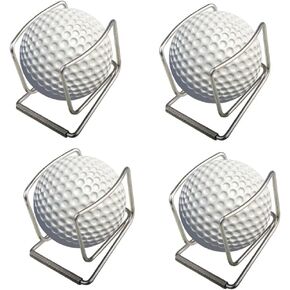 Golf Ball Holder Easy to Attach to Your Waist for Men and Women Gift Pack of 4 Silver Colour