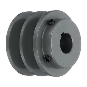 uxcell 2BK25-3/4 V-Belt Sheave 3/4"Bore 2.5"OD Double Groove Web Sheave Bored-to-Size Sheave, Cast Iron, Belt Section for 3L or B Belt