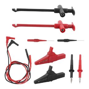 19A JT8001‑1 Wire Piercing Probe Kit, Multimeter Tester Automotive Magnetic Test Leads, Banana Plug Extension Test Cable Set