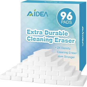 AIDEA Magic Sponges Cleaning Eraser, 96 Pads Multipurpose Sponge for Household, Powerful Scrubber Foam Pads for Multi-Surface Cleaning: Furniture, Bathroom, Sink, Floor, Baseboard, Wall
