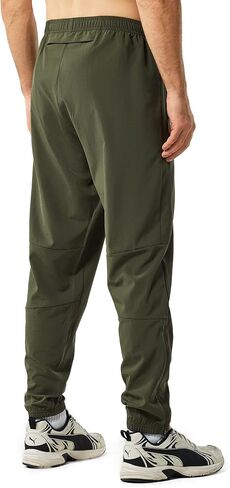 Mens 4-Way Stretch Comfy Athletic Pants Open Bottom - Track Hiking Golf Gym Workout Jogger Pants with Pockets in Saudi Arabia