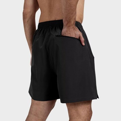 3 Pack Men's Athletic Running Shorts 5 Inch Gym Workout Shorts Quick Dry Active Sports Shorts with Zip Pockets(Black,Dark Gray,Light Gray,2XL) in Saudi Arabia