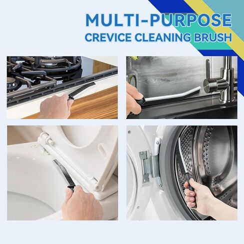 4PCS Handled Cleaning Brush Hard Bristle Crevice Thin Gap Small Cleaning Brush Grout Brush Kitchen Edge Brush Cleaning Tools for Faucets Floor Toilet Bathroom Home Bathtub Sink Household Window (4) in Saudi Arabia