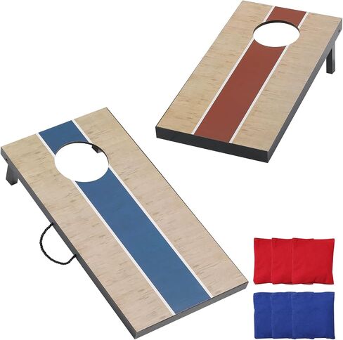 Cornhole يضع 2'x1 'مع 6 أكياس فول ، وألعاب ثقب الذرة للبالغين في الهواء الطلق حقيبة الفاصوليا in Saudi Arabia