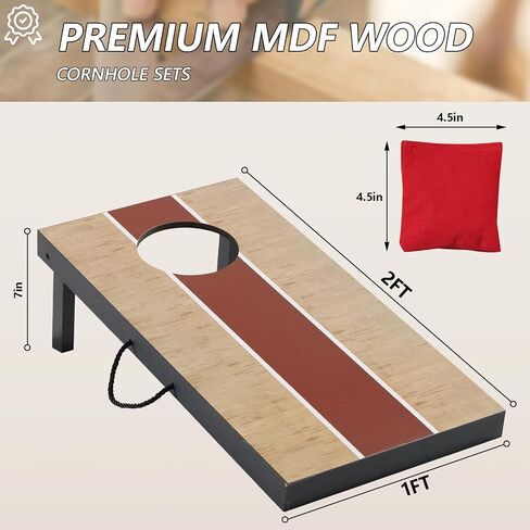 Cornhole يضع 2'x1 'مع 6 أكياس فول ، وألعاب ثقب الذرة للبالغين في الهواء الطلق حقيبة الفاصوليا in Saudi Arabia