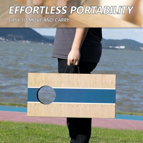 Cornhole يضع 2'x1 'مع 6 أكياس فول ، وألعاب ثقب الذرة للبالغين في الهواء الطلق حقيبة الفاصوليا in Saudi Arabia