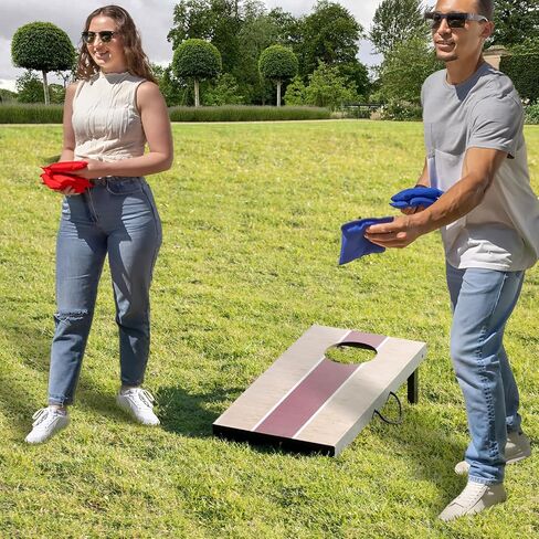 Cornhole يضع 2'x1 'مع 6 أكياس فول ، وألعاب ثقب الذرة للبالغين في الهواء الطلق حقيبة الفاصوليا in Saudi Arabia