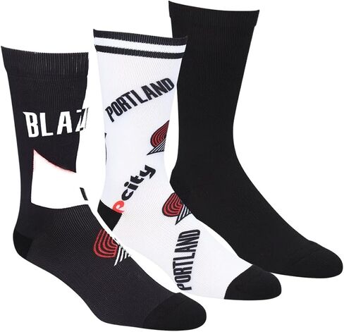 PKWY Unisex 3-Pack Trail Blazers MVP Team Crew Socks in Saudi Arabia
