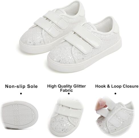 Felix & Flora Toddler/Little Kid Girls Running Shoes Sports Sneakers Princess Casual Glitter Shoes. in Saudi Arabia