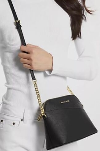 Michael Michael Kors Jet Set Travel Medium Dome Crossbody Leather Handbag Brown in Saudi Arabia