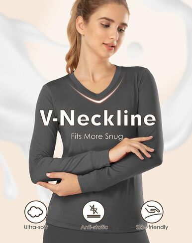 Subuteay Thermal Underwear for Women Long Johns Set Fleece Lined Base Layer Pajama in Saudi Arabia