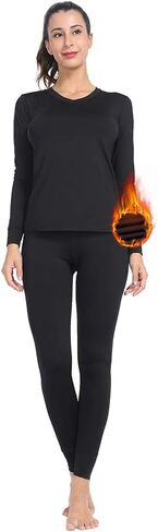 Subuteay Thermal Underwear for Women Long Johns Set Fleece Lined Base Layer Pajama in Kuwait