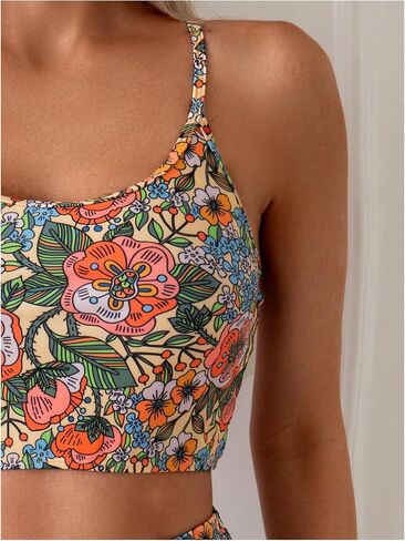 SweatyRocks Women's Swimsuit Floral Print High Waisted Bikini Set Two Piece Bathing Suit in Saudi Arabia