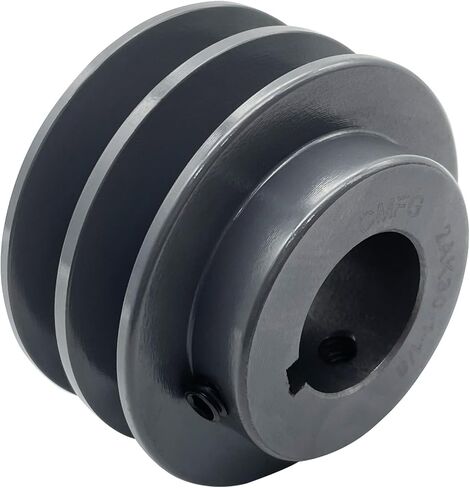 2AK30-1-1/8، 2AK30118 بكرة الحزام، 3.05 بوصة OD، 1 1/8 بوصة، مادة حديد الزهر، بكرات ميكانيكية ذات أخدود مزدوج AK للأحزمة "4L" أو "A" أو "3L" in Kuwait