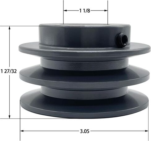 2AK30-1-1/8، 2AK30118 بكرة الحزام، 3.05 بوصة OD، 1 1/8 بوصة، مادة حديد الزهر، بكرات ميكانيكية ذات أخدود مزدوج AK للأحزمة "4L" أو "A" أو "3L" in Kuwait