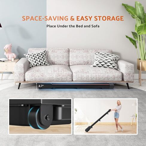 OLIXIS Quiet Compact Treadmill for Small Spaces, Slim Armless Walking Pad for Under-Desk Workouts, Portable and Easy to Store, Ideal for Apartments and Home Office Fitness in Kuwait