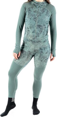 Wild Rye Women’s Olivia Onesie, Merino Wool, Breathable Full Body Base Layer, 7/8 Leg Length for Camping & Alpine Skiing in Saudi Arabia