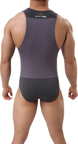 Men's Stretch Jockstrap Singlet Leotard Bodysuit Bodywear Underwear in Saudi Arabia
