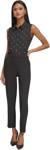 KARL LAGERFELD Women's Sleeveless Collared Button Front Blouse in Saudi Arabia