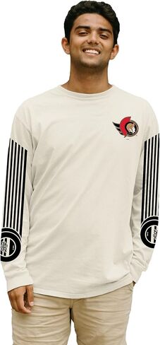Blue 84 NHL مرخص رسميًا T-Shirt Ringspun Ivory Sleveshot in Kuwait
