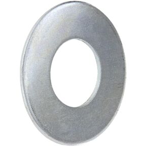 Small Parts 200WUSSPK Steel Flat Washer, Zinc Plated Finish, ASME B18.22.1, 2" Screw Size, 2-1/8" ID, 4-1/2" OD, 0.180" Thick (Pack of 5)