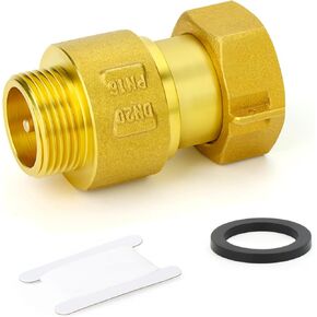GASHER Brass Check Valve 1" Female to 3/4" Male - Backflow Prevention,One Way Check Valves for Air and Liquid Pipeline Applications and Connections