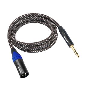 1/4" to XLR Cable,Heavy Duty Nylon Braided,Gold Plated Plug,Balanced 1/4" TRS to XLR Male Patch Cable, Quarter Inch 6.35mm to 3pin XLR Male Microphone Cable -10ft(3M)