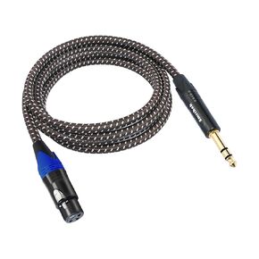 1/4" to XLR Cable,Heavy Duty Nylon Braided,Gold Plated Plug,Balanced 1/4" TRS to XLR Female Patch Cable, Quarter Inch 6.35mm to 3pin XLR Female Microphone Cable, for Speaker,Mixer-10ft(3M)