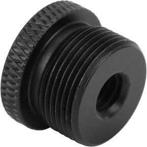 Acouto Mic Stand Adapter 1/4 to 5/8, 1/4 Inch Female to 5/8 Inch Male Screw Thread Adapter for Camera Monitor Microphone Stand (Black F4A)