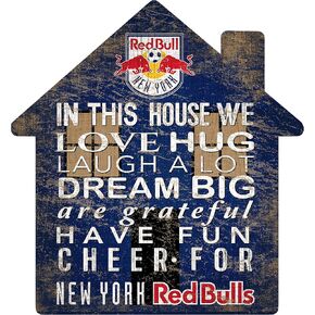 Fan Creations MLS New York Red Bulls Unisex New York Redbulls House Sign, Team Color, 12 inch