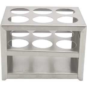 Fockety 6 Holes Test Tube Rack, 3 Tiers Stainless Steel Test Tube Holder for 50ml Test Tubes, Sturdy Structure Lab Test Tube Rack, 30mm/1.18in in Diameter, Centrifuge Tube for Laboratory