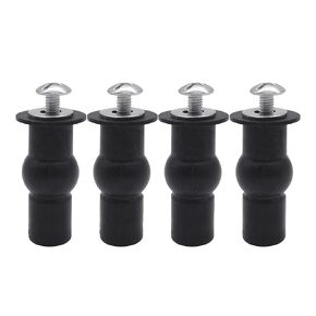 Quacc 4 PCS Universal Toilet Seat Hinges Screws Toilet Seat Fittings Stainless Toilet Seat Screws and Bolts for Top Mounting Hardware Toilet Seats Hinges
