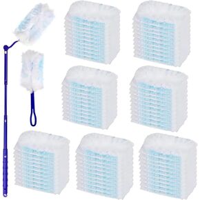 JMIATRY 100PCS Disposable Duster Refills for Swiffer Duster 180 Degree Duster Pads Heavy Duty Duster Refill with Adjustable Handle Disposable Duster for Cleaning Home, Office