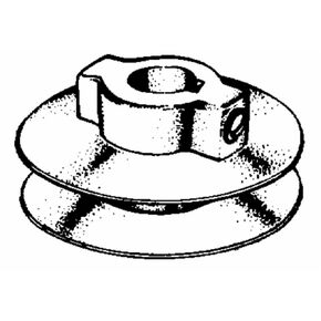 Chicago Die Cast 2 1/2 in. Dia. Zinc Single V Grooved Pulley