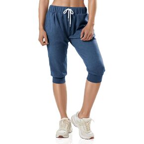GIVON Womens Capri Pants Joggers Slim Fit Lightweight 3/4 Sweat Pants with Pocket for Yoga Gym Workout Sweatpants