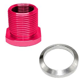 1/2x28 to 5/8x24 Thread Adapter Alloy Steel with Crush Washer (Red-1)