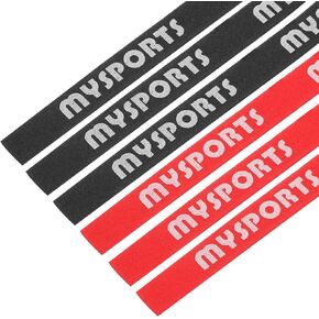 PATIKIL 18x0.4 Table Tennis Racket Edge Tape, 10 Pack Ping-Pong Racquet Side Tape Protect The Edges of Rubber and Blade for Paddles Racket, Red, Black