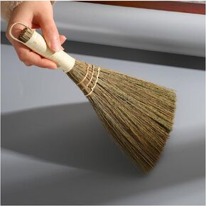 Whisk Broom, Dust Brush Household Portable Cleaning Brush Handheld Brush Hand Broom Manual Straw Small Broom Handmade Dust Floor Cleaning Sweeping Broom Soft Hos