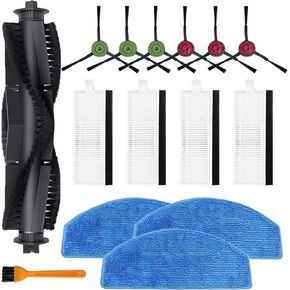 Replacement Parts for Tikom G8000,for Tikom G8000 Pro, for HONITURE G20 Robot Vacuum Cleaner Spare Parts Accessories, 1 Main Roller Brush, 6 Side Brushes, 4 Hepa Filters, 3 Mop Pads