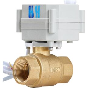 2 Way 3/4" DN20 12VDC 24VDC 24VAC Normally Closed Brass Position Feedback Motorized Electrical Ball Valve