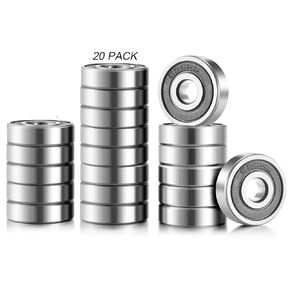20 Pack 625 2RS Ball Bearings – Bearing Steel and Double Rubber Sealed Miniature Deep Groove Ball Bearings (5mm x 16mm x 5mm)