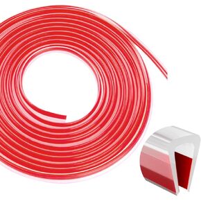 Silcone Edge Trim Self-Adhesive U Channel Silcone Edge Trim Edge Protector for Sheet Metal (Clear, Fit 3/16" - L 10')