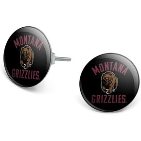 University of Montana Grizzlies Novelty Silver Plated Stud Earrings