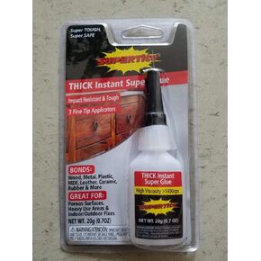 Ref-1116 Supertite Thick-Instant Super Glue +3 Fine Tip Applicators- 20g (0.7oz) Bottle