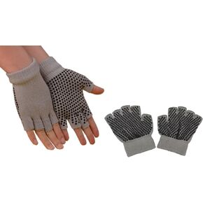 Fingerless Work Gloves Men Women, Exercise Gloves Half-Finger & Non Slip for Yoga Workout, Cycling, Construction U-SY-H3G