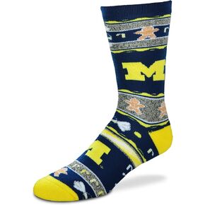For Bare Feet NCAA Ugly Christmas Holiday Crew Socks