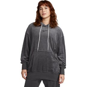 Nike Sportswear Women's Oversized Terry Pullover Hoodie (as1, alpha, l, regular, regular, Anthracite/Black)