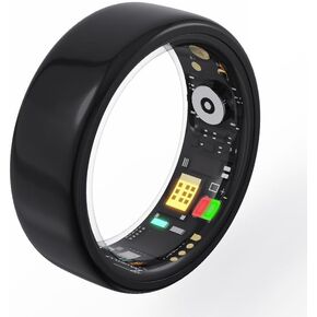 Smart Ring Health Tracker,Sleep Heart Rate Health Monitor, Wearable Fitness Tracker, Health Rings for Women & Men 7-Day Ultra Long Standby Time, IPX8 Water-Resistance (Black 13)